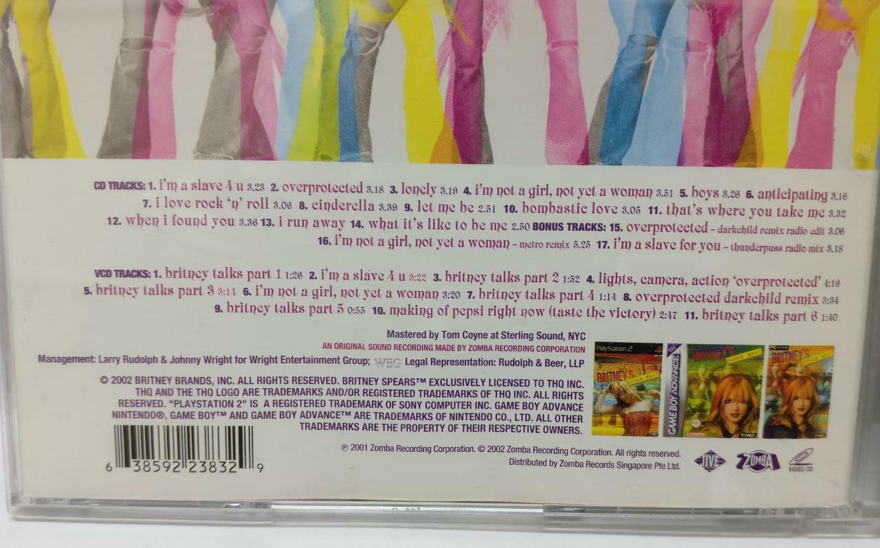 LK888 Britney Spears Rare 2001 Singapore CD + Bonus VCD Video CD (92238) (CD401)