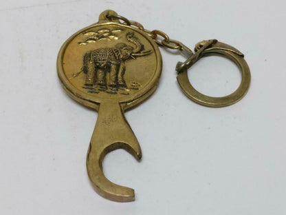 LP888 Vintage Crocodile Farm Elephant Bottle Opener Copper Keychain keyring F/S B709*