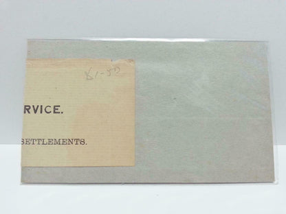 Vintage Singapore Straits Settlement Document Postage Stamp $1.5 Revenue (AC268)