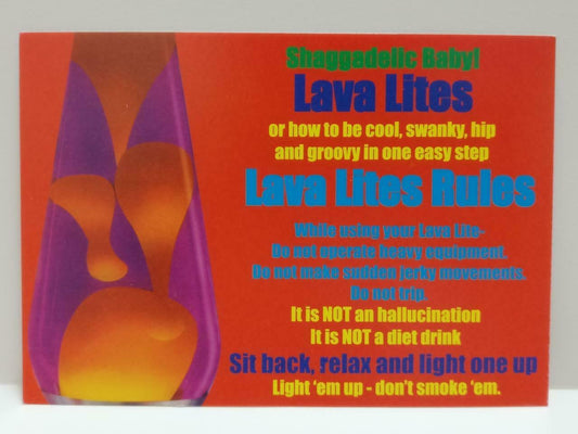 LUCKYPIGEON888 Pink Red Lava Lights Colorful 1999 Singapore Ad Postcard (E0244)