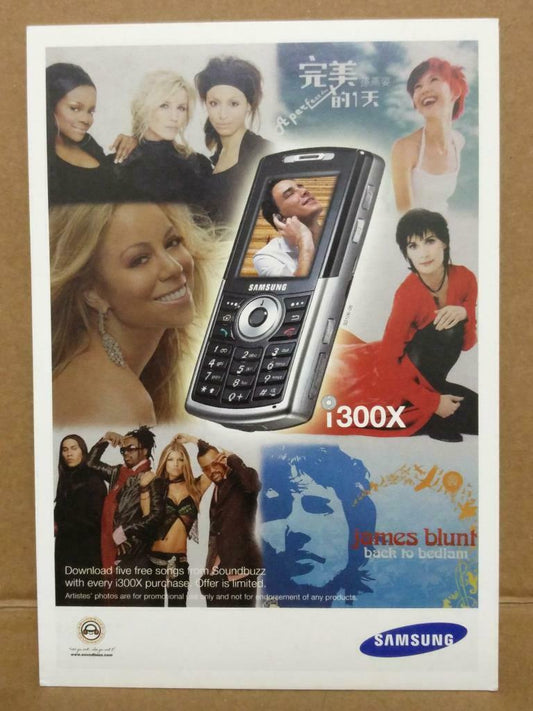 LUCKYPIGEON Samsung Advert Mariah Carey Sun Yan Zi Singapore Postcard (C2037)