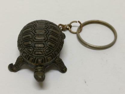LP888 Rare Vintage Cute Metal Tortoise Animal Souvenir Keychain Keyring F/S (B766)