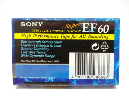 New Tapes! SONY Super EF60 60 Mins Japan Blank Cassette Tape x 01 (CT049)