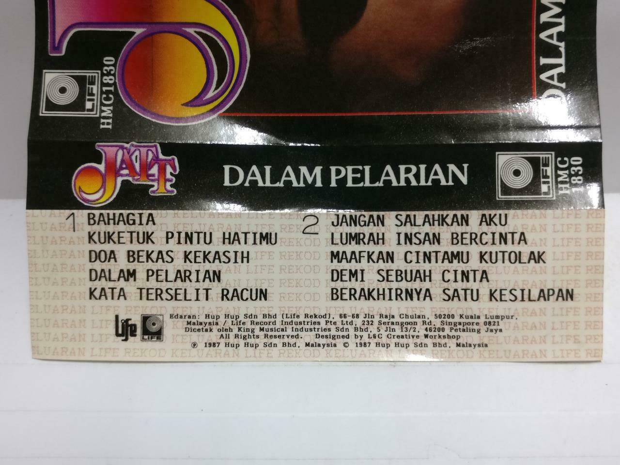 Malay Rock Jatt Dalam Pelarian 1987 Rare Life Malaysia Melayu Cassette CT729