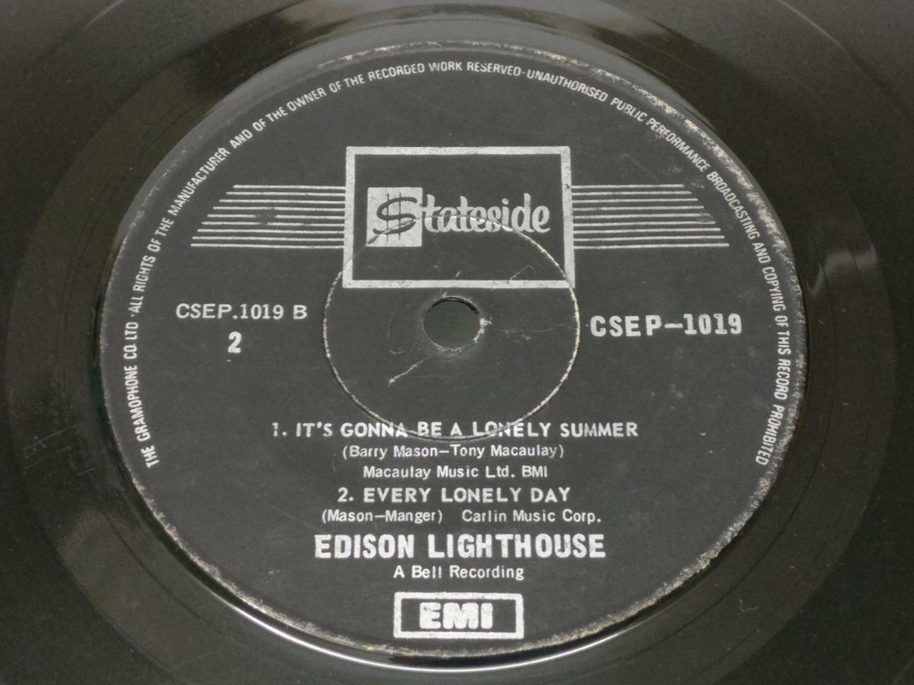 Edison Lighthouse Love Grows Rare Stateside EMI Singapore 7" EP (EP058)
