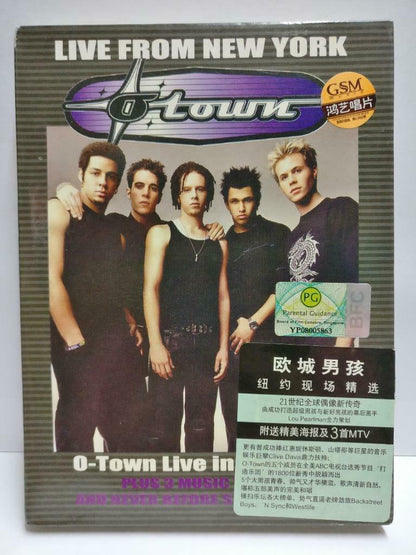 O-Town Live From New York W/ Poster Singapore Censor Stk China Only DVD (CD834)