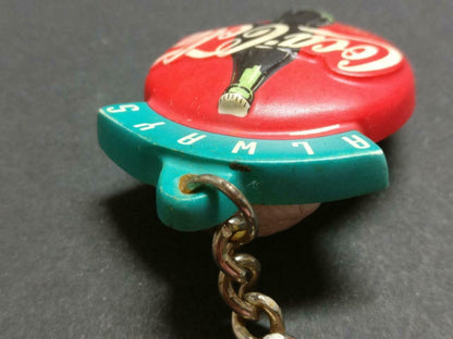 Vintage Australia Timezone Coca Cola Wood Keyring Souvenir Keychain F/S B891