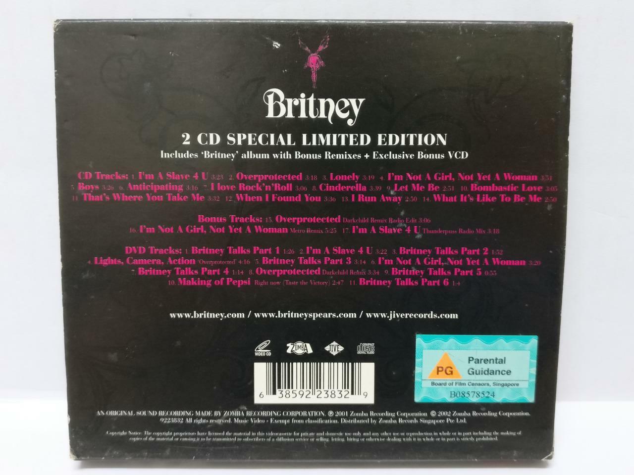 LK888 Britney Spears Rare 2001 Singapore CD + Bonus VCD Video CD (92238) (CD401)