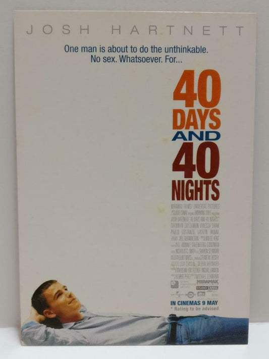 LUCKYPIGEON888 Movie 40 Days & 40 Nights Josh H 2001 Singapore Postcard (E0348)