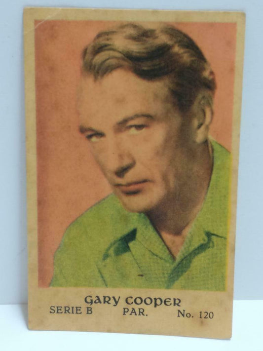 Vintage Actor Gary Cooper Colour Mini Photo Trading Card F/S (A2355)