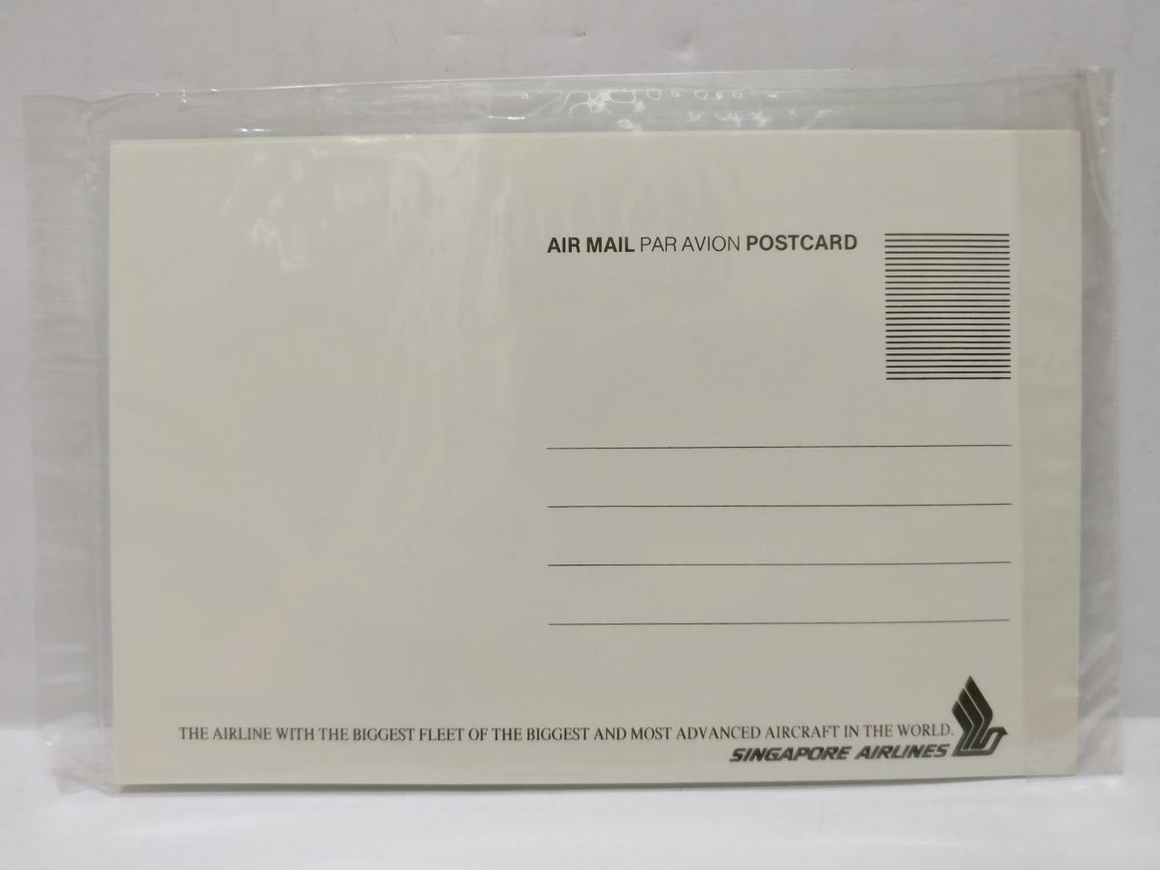 Singapore Airlines Business Class Note Memo Pad Writing Set & 2 Postcard (C2268)