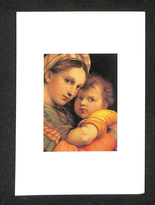 LUCKYPIGEON Mother And Son Portrait Art Painting France Postcard (C1694)