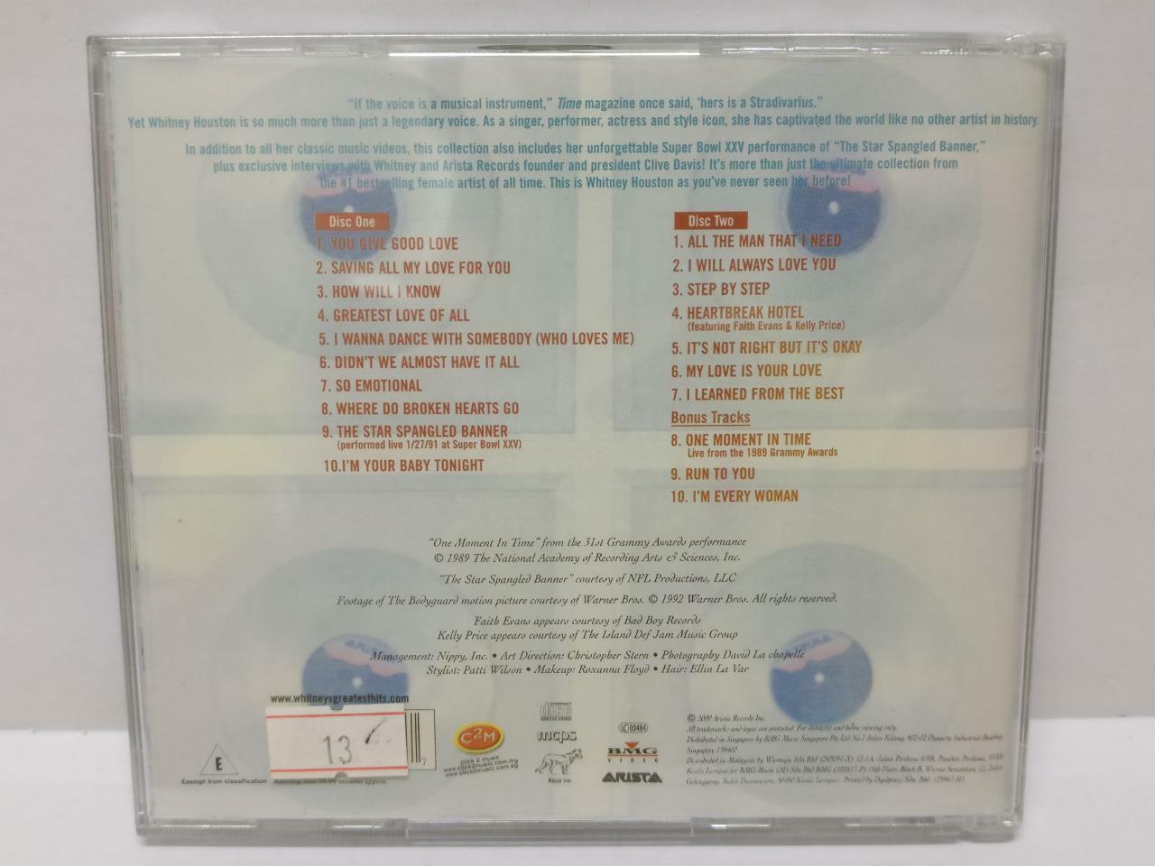 LK888 Sealed Whitney Houston Limited Edition 2000 Rare Singapore 2x VCD (CD596)