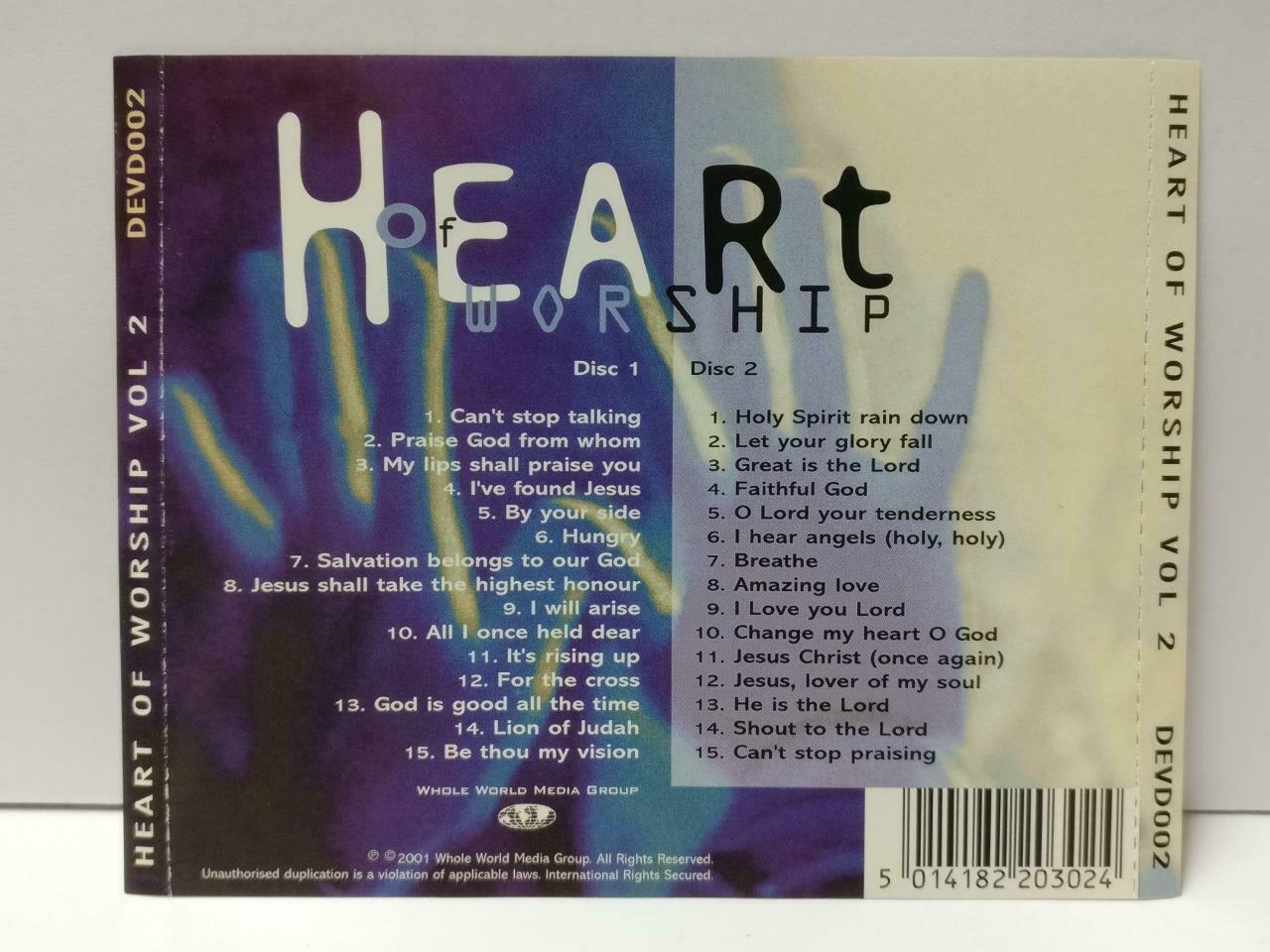 Heart Of Worship In Spirit & Truth 2001 Faith Jesus Christian Songs 2x CD CDS528