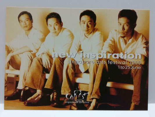 LUCKYPIGEON888 Singapore T'and Quartet Sexy Men Music 2000 Ad Postcard (E0163)