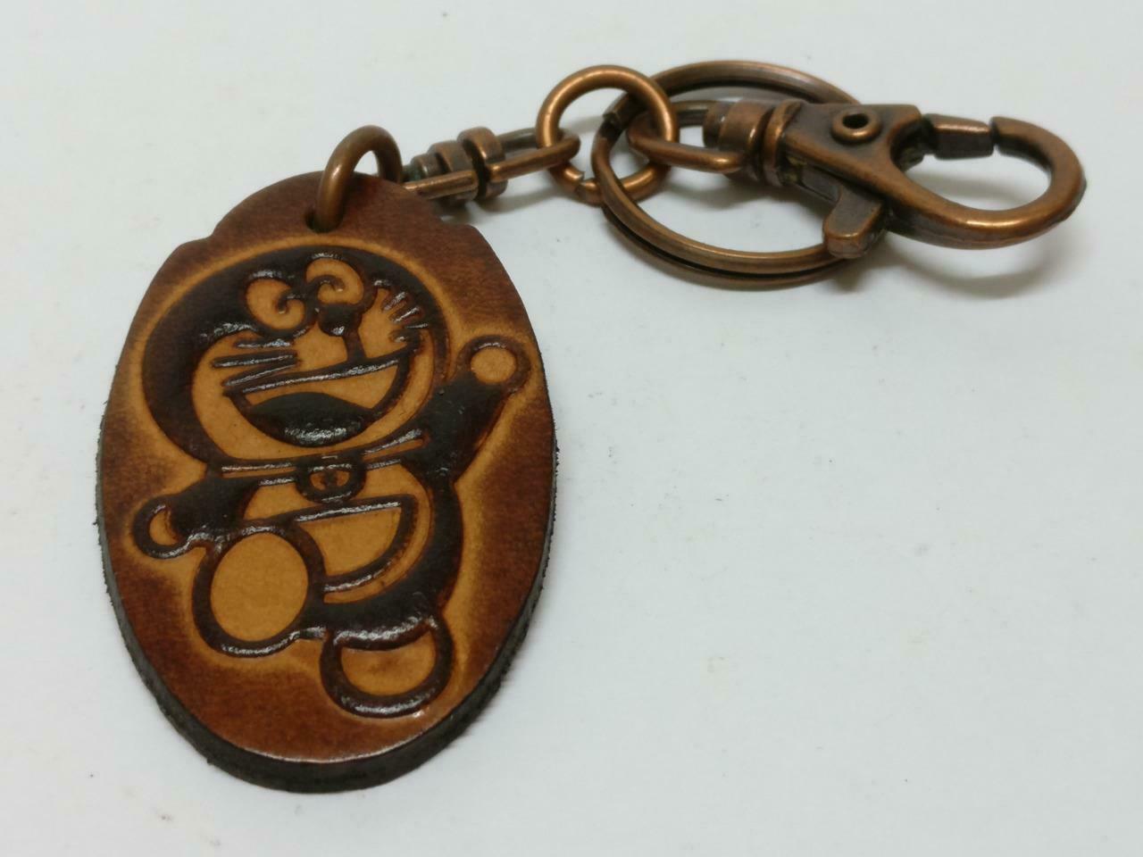 LP888 Cute Japanese Doraemon Handmade Name Engraved Wooden Keychain Keyring F/S B767