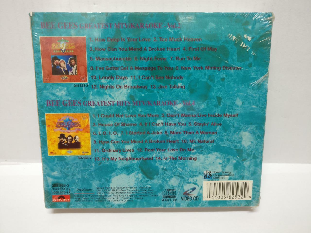 Mega Rare New Sealed Bee Gees 1997 Singapore MTV Karaoke 2x VCD Video CD (CD383)