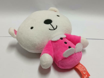Cute Pink Shirt Teddy Bear Baby Rattle 6" Plush Soft Toy F/S (PTY048)