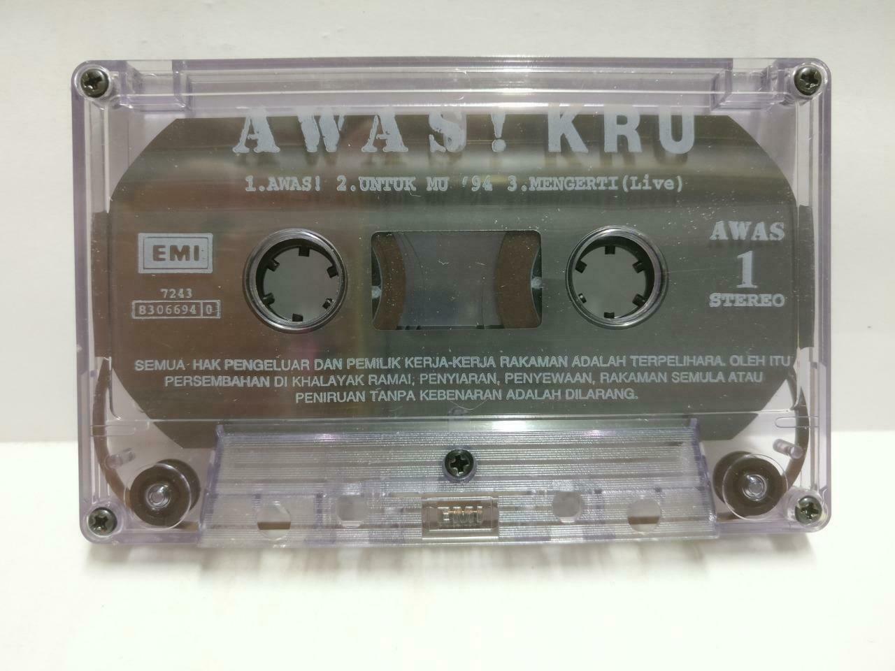 Malay Rock Band KRU Awas! 1994 Malaysia Melayu Cassette CT723