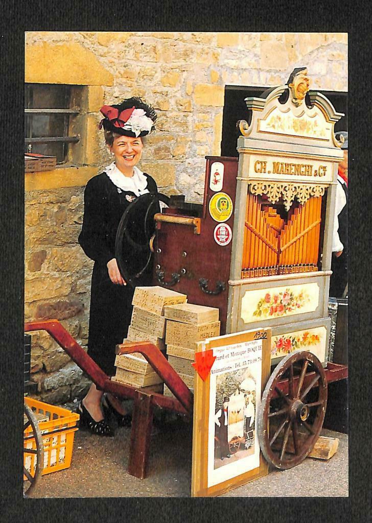 LUCKYPIGEON Fairground Organ by C. H. Marenghi & Cie Music Lady Postcard (C1588)