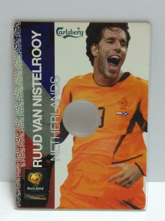 Netherlands Rund Van Nistelrooy Football Euro 2004 Carlsberg Card F/S (A2397)