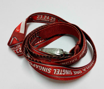 Singapore Grand Prix Lanyard F1 Formula One 23/24/25 Sept 2011 Singtel F/S F022