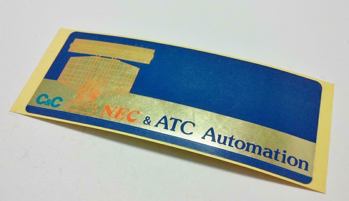 Vintage 80’s Sticker C&C NEC & ATC Automation Airlines F/S (A774)