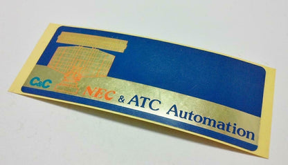 Vintage 80’s Sticker C&C NEC & ATC Automation Airlines F/S (A774)