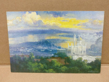 Used LUCKYPIGEON Sultan Omar Ali Saifuddin Mosque Brunei Postcard (C1824)