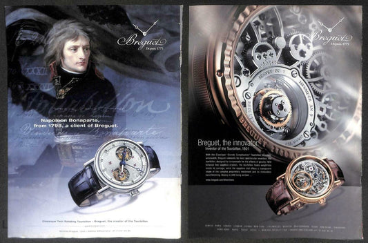 Vintage Breguet Watch Magazine Advertisement Print Ad x 12 (P921)