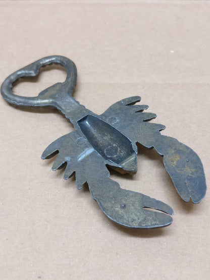Mega Rare Vintage Bronze Lobster Beer Bottle Opener (A1886)