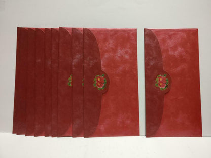 UBS Chinese New Year Flower Red Packet Money Paper Envelope x Lot of 10 (P1079)