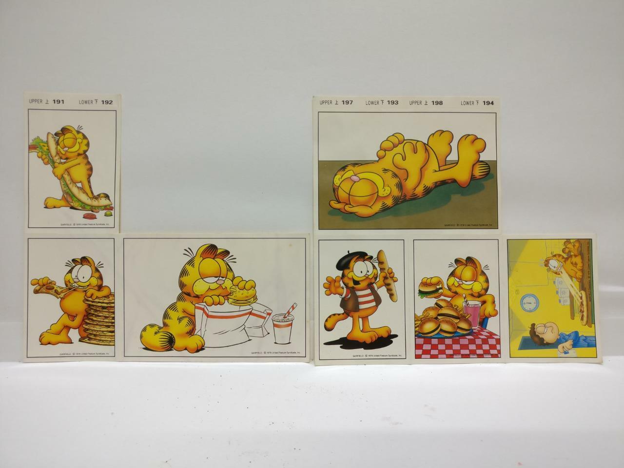 Vintage Cute Cartoon Mega Rare Garfield The Cat Stickers x 22 Sheets (C2259)