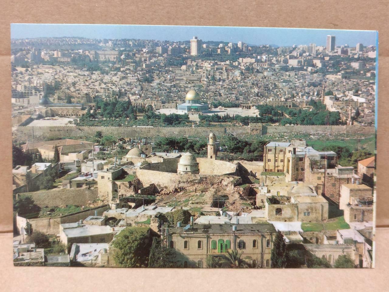 LUCKYPIGEON The Old City Viewed From Mt Of Olive Israe Jerusalem Postcard C1893