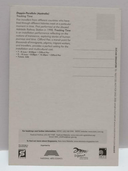 LUCKYPIGEON888 Singapore Arts Fest Man In Metal Locker 2000 Ad Postcard (E0171)