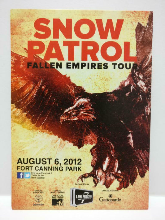 LUCKYPIGEON888 Snow Patrol Fallen Empires Tour 2012 Singapore Postcard (E0353)
