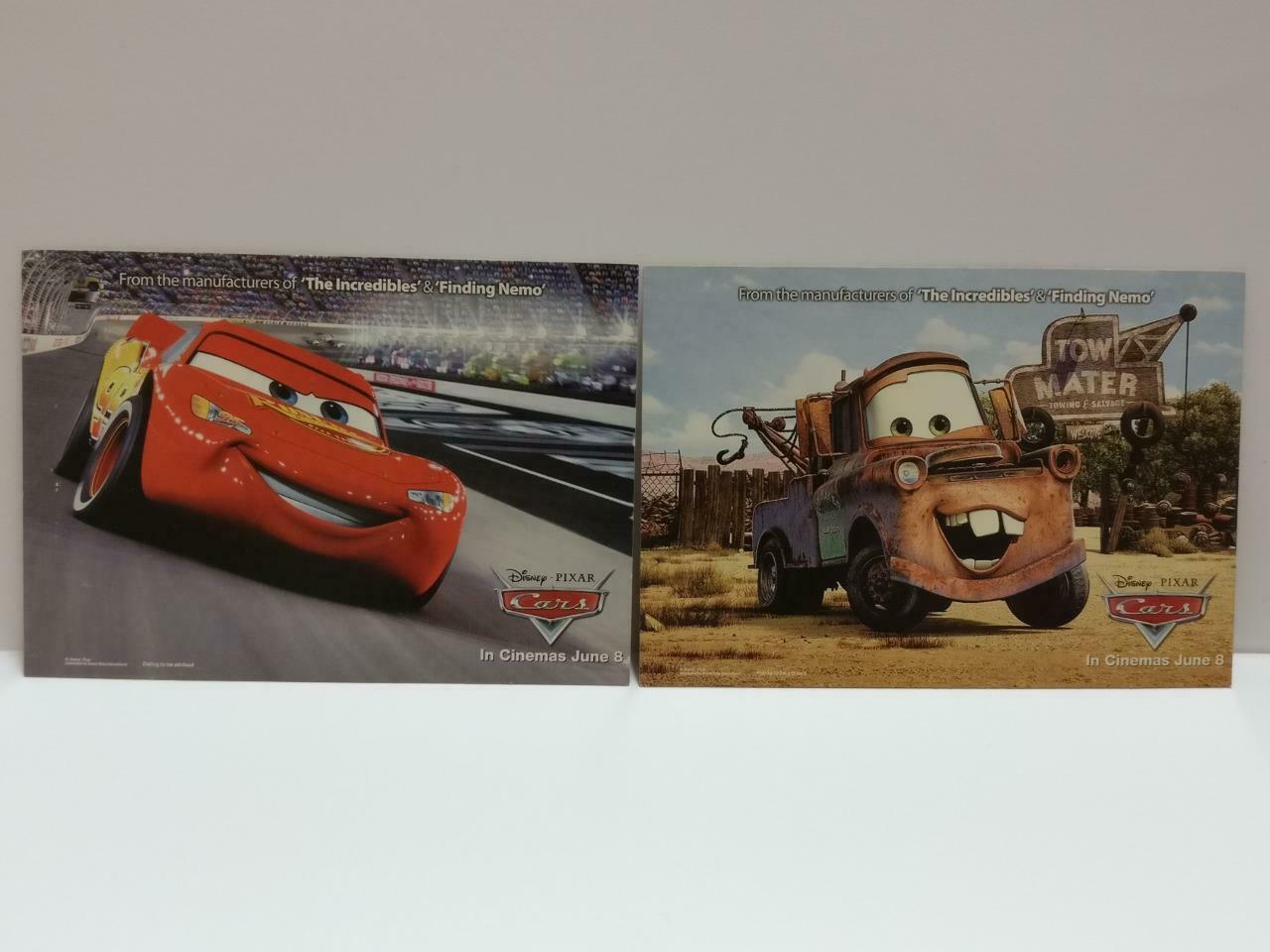 LUCKYPIGEON888 Cartoon Movie Cars Lightning McQueen Postcard Lot Of 2 (E0457)