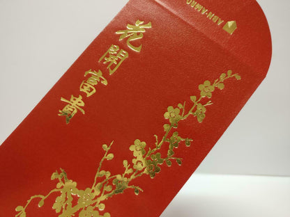 ABN Amro Bank Flowers Chinese Red Packet Money Paper Envelope x Lot of 6 (P1046)