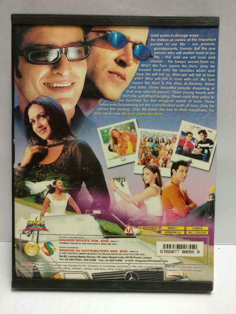 India Bollywood Movie Na Tum Jaano Na Hum Esha Deol Malaysia Video 3x VCD CD1019