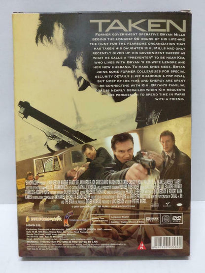 Taken Liam Neeson Movie 2007 Rare Malaysia Only DVD Eng Sub All Region (DVD066)