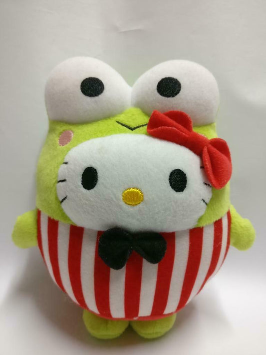 McDonald's Sanrio Hello Kitty In Keroppi Suit 6" Plush Soft Toy F/S (PTY018)