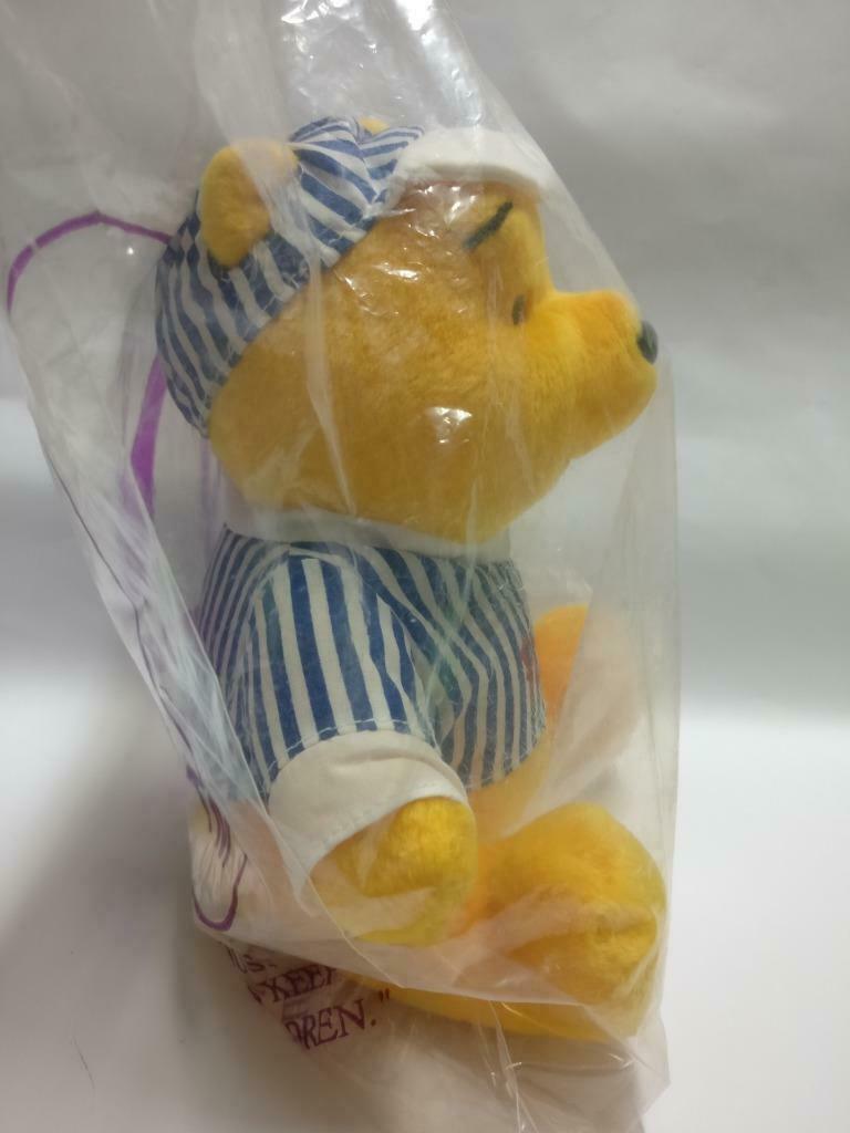 Sealed McDonald's Winnie The Pooh Stripe Shirt 7" Plush Soft Toy F/S (PTY103)