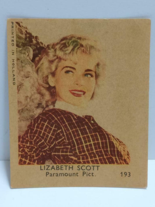 Vintage Actress Lizabeth Scott Mini Photocard Ephemera Paper F/S (A2377)