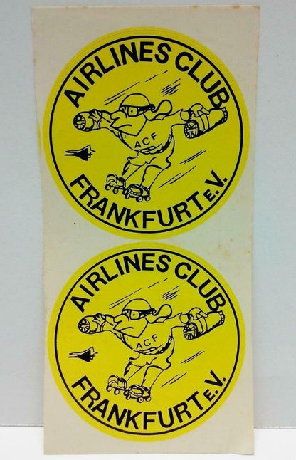 Vintage 80’s Sticker Airlines Club Frankfurt Airlines F/S (A779)