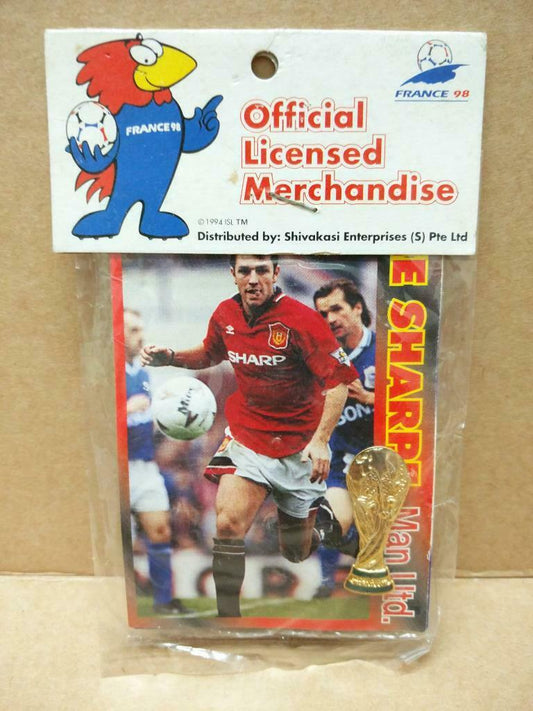 Mega Rare Sealed France 1998 FIFA World Cup Trophy Singapore Pin Badge (A1365)