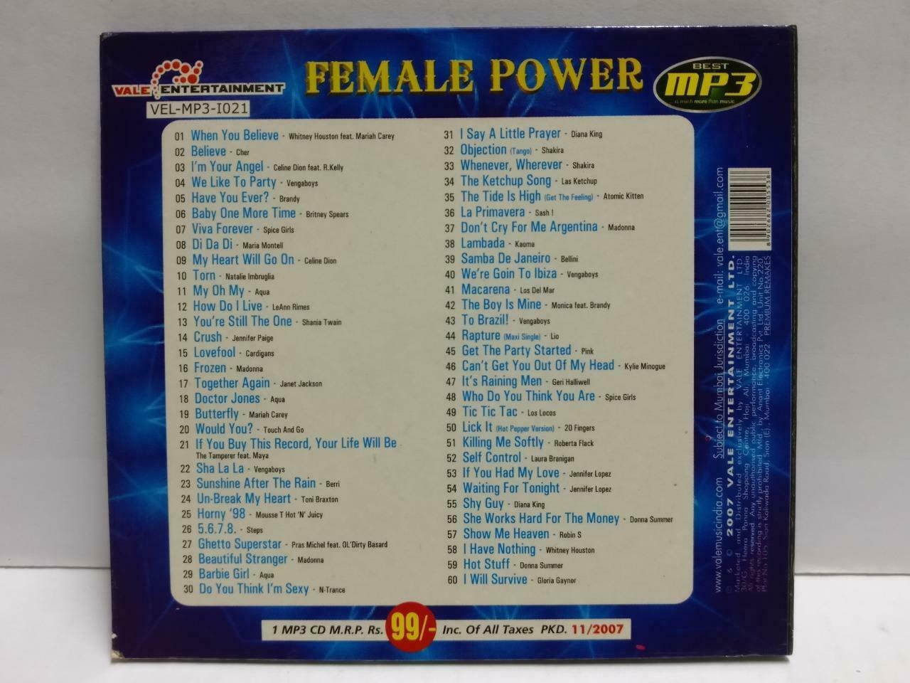 Various Artist Whitney Houston Celine Dion Britney Spears MP3 India CD CD971