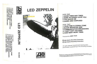 Rare Led Zeppelin Good Times Bad Times Singapore English Red Cassette CT942