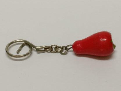 LP888 Vintage Fruit Gourd Red Chilli Pepper Wood Charm Keychain Keyring F/S (B749)