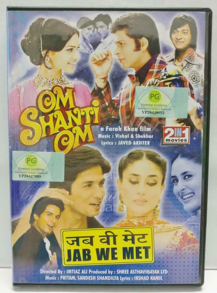 India Bollywood Hindi 2 IN 1 Movie Om Shanti Om Shah Rukh Khan DVD EngSub CD1005