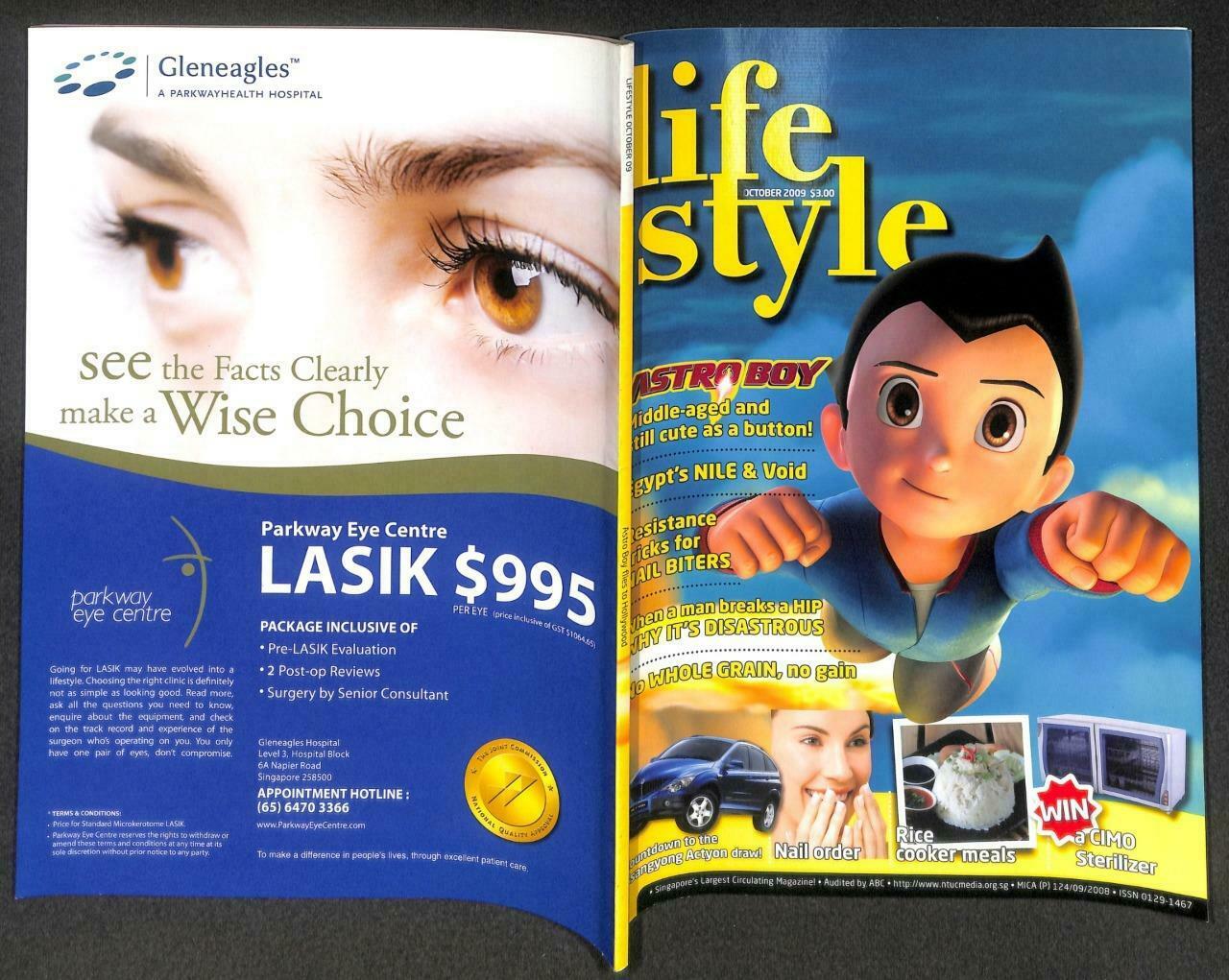 Singapore Lifestyle Magazine Cartoon Astro Boy on Cover 2009 F/S M105 E